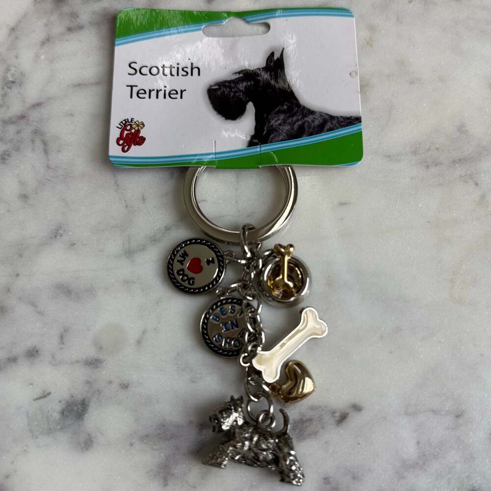 LittleGifts Scottish Terrier Dog Keychain with Charms